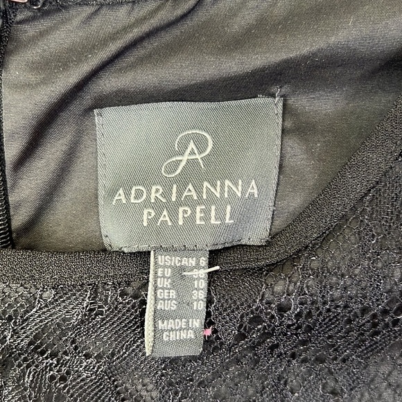 Adriana Papell Blace Lace Cocktail Dress Size 6 - Picture 4 of 11